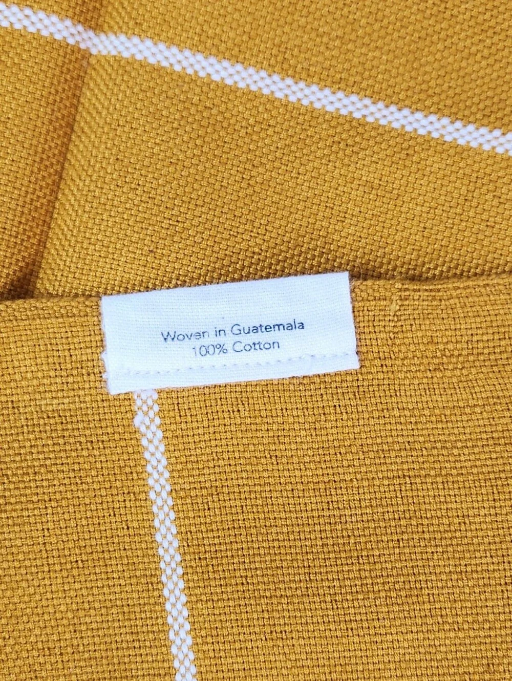Fair + Simple Oversized Woven Hand Towel in Mustard